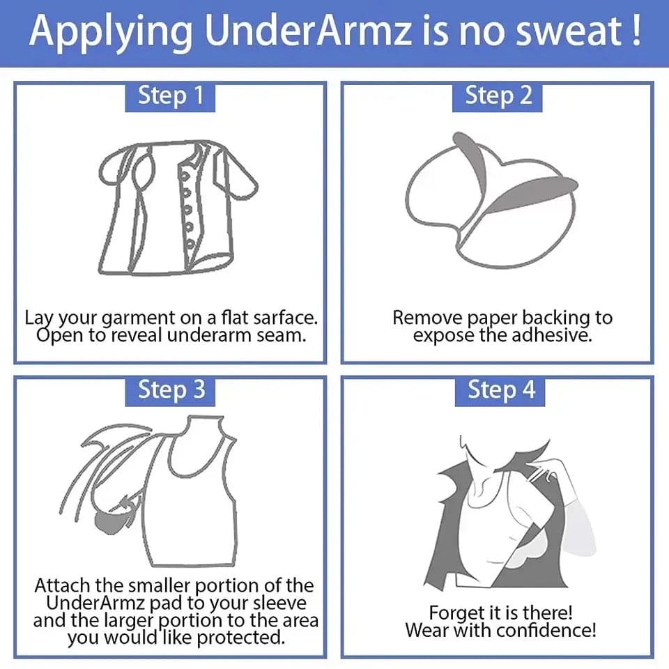 Sweat Pads, Unisex Summer Deodorants Underarm Anti Perspiration Sweat Pads